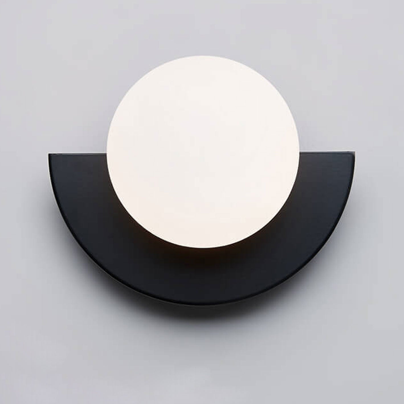 Round Glass Pendant Light with Colored Metal Base