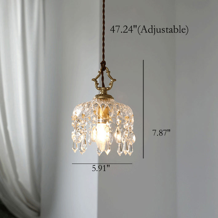 Elegant Crystal Pendant Light GoldFinish