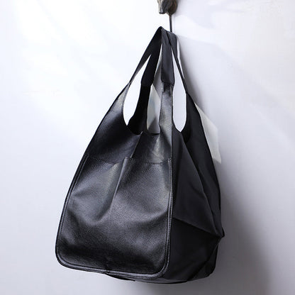 Large Capacity Leather Tote Handbag