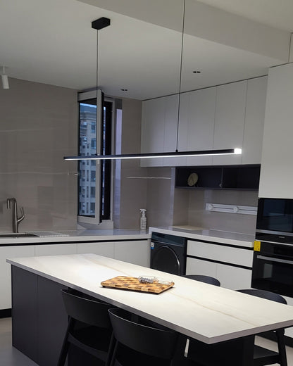 Sleek Metal Kitchen Island LED Pendant Light