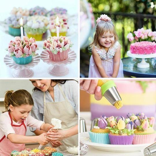 Decorative Cake Cupcake Metal Tip Set