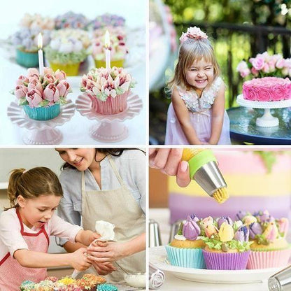 Decorative Cake Cupcake Metal Tip Set