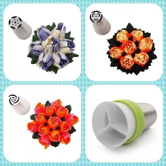 Decorative Cake Cupcake Metal Tip Set