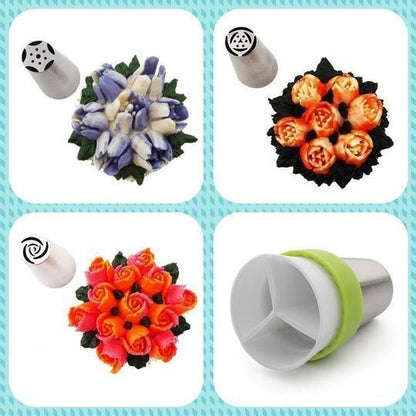 Decorative Cake Cupcake Metal Tip Set