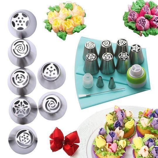 Decorative Cake Cupcake Metal Tip Set - Cofik