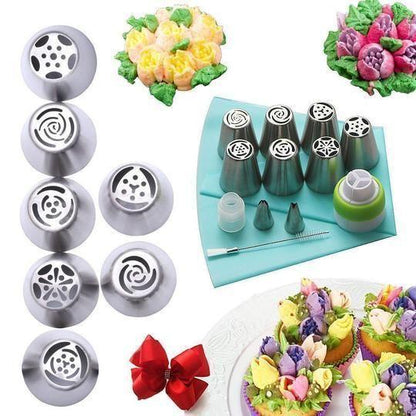 Decorative Cake Cupcake Metal Tip Set - Cofik