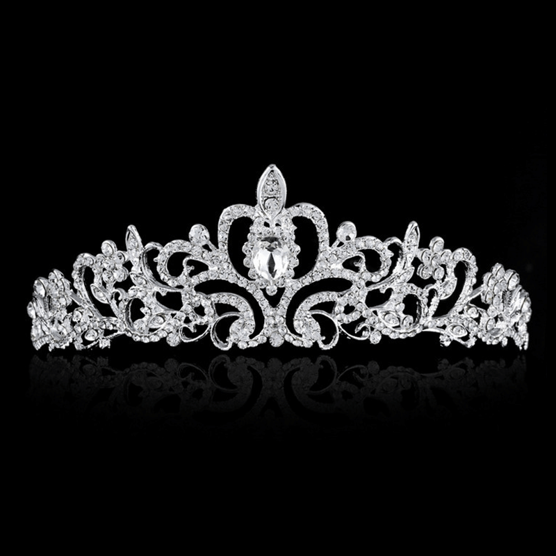 Sparkling Crystal Bridal Crown Headband - Cofik