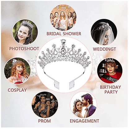 Sparkling Crystal Bridal Crown Headband