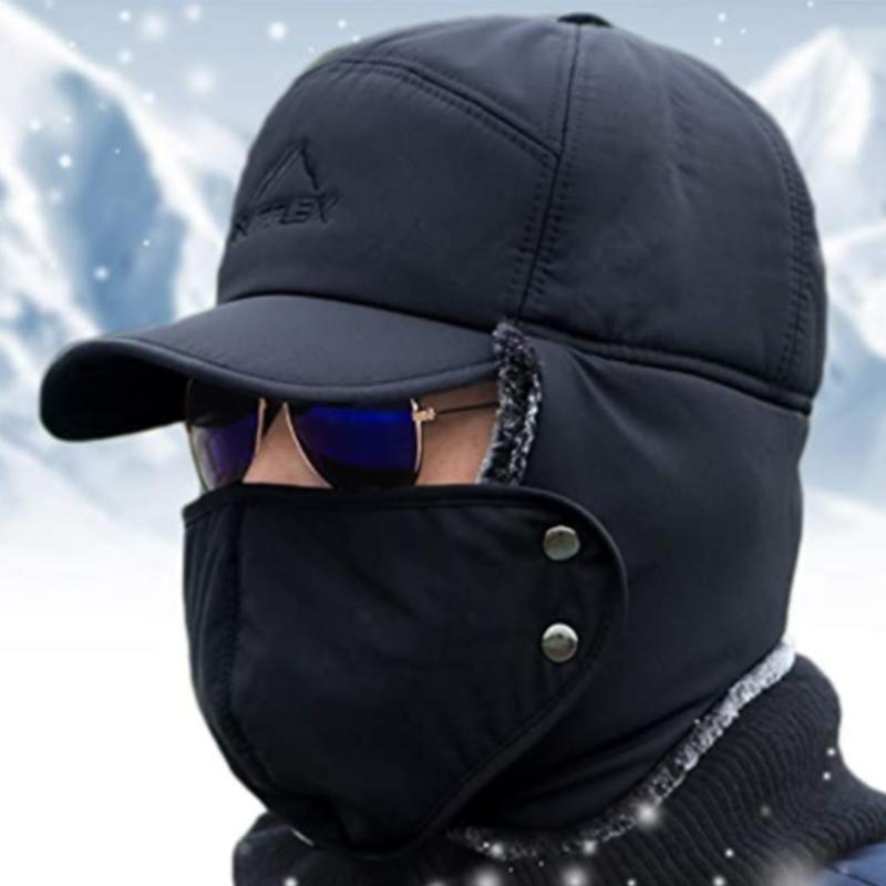 Thermal Insulated Beanie Hat with Face Mask - Cofik