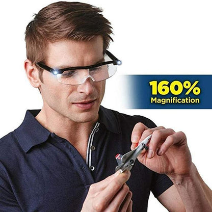Illuminated Reading Glasses with LED Magnifier