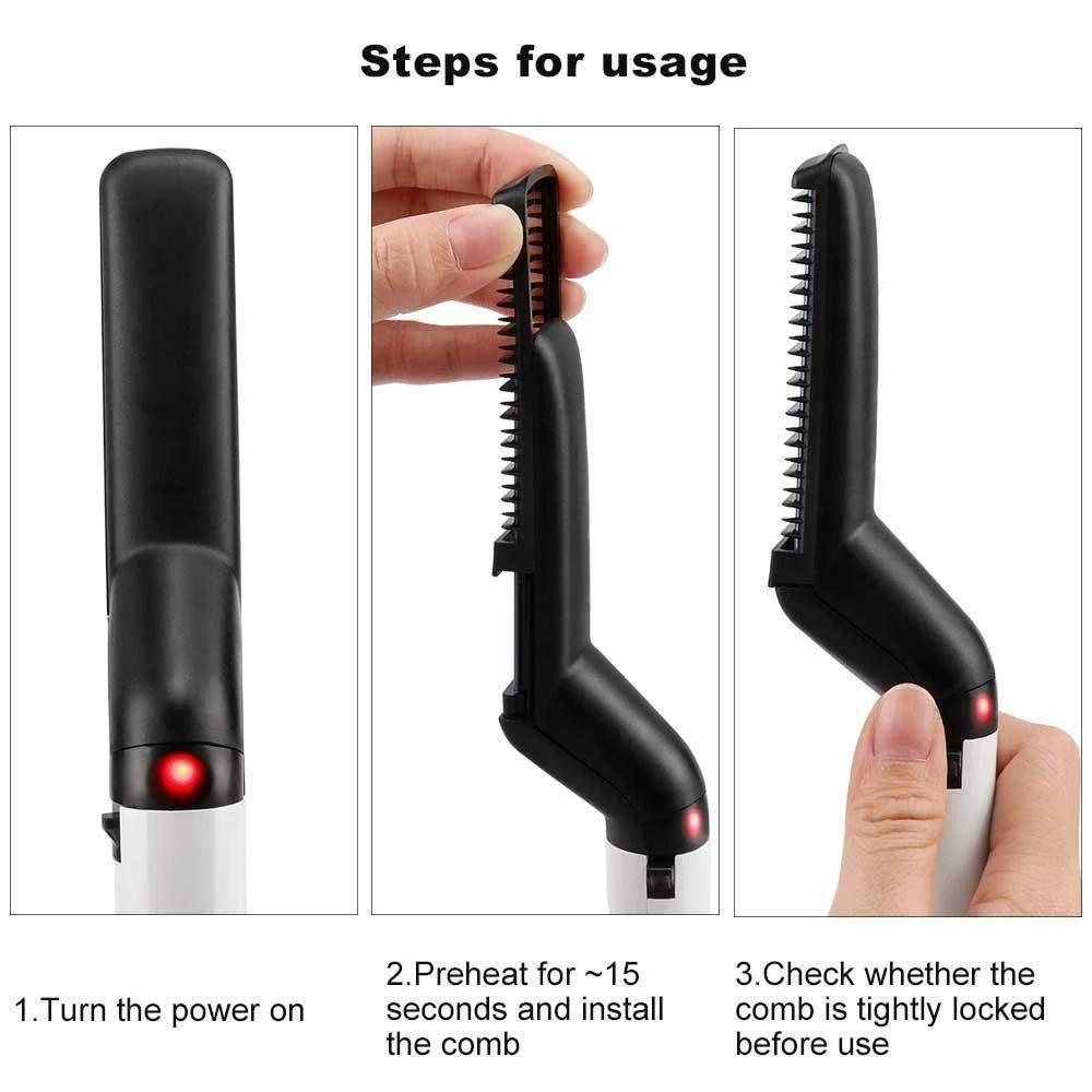 Men's Grooming Hair Straightening Comb