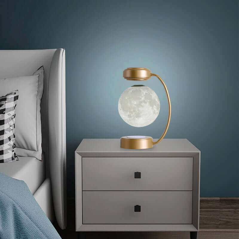 Floating LED Moon Lamp Wireless Rotating Globe Nightlight