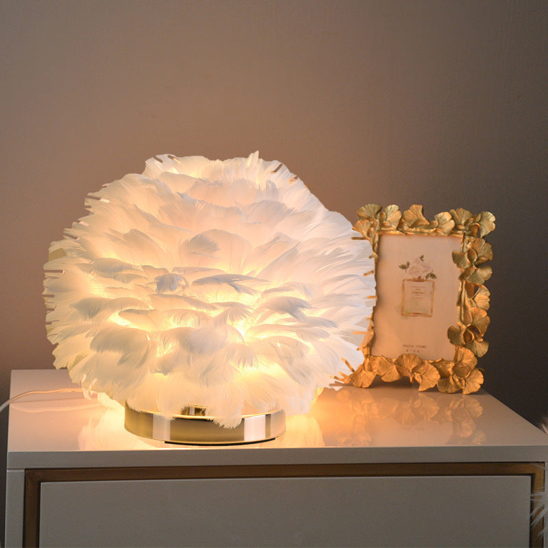 Elegant Soft Shade Table Lamp for Bedroom