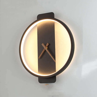 Modern Bedside Wall Light with Clock