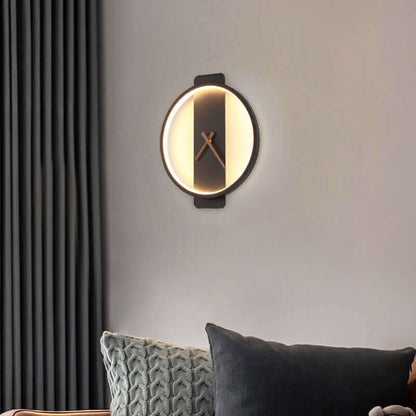 Modern Bedside Wall Light with Clock