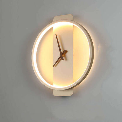 Modern Bedside Wall Light with Clock