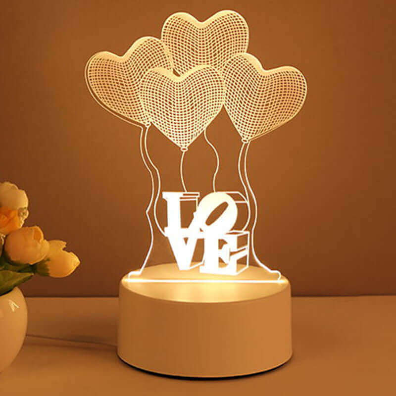 Colorful LED Night Lamp USB Powered Home Decor