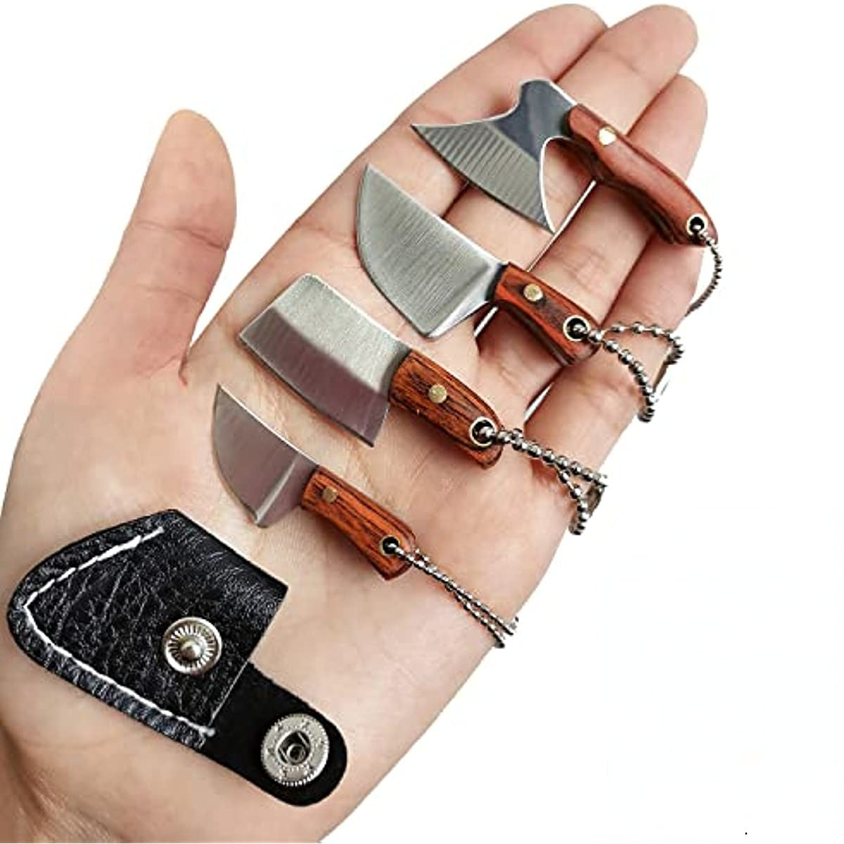 Compact Damascus Steel Knife Set - Cofik