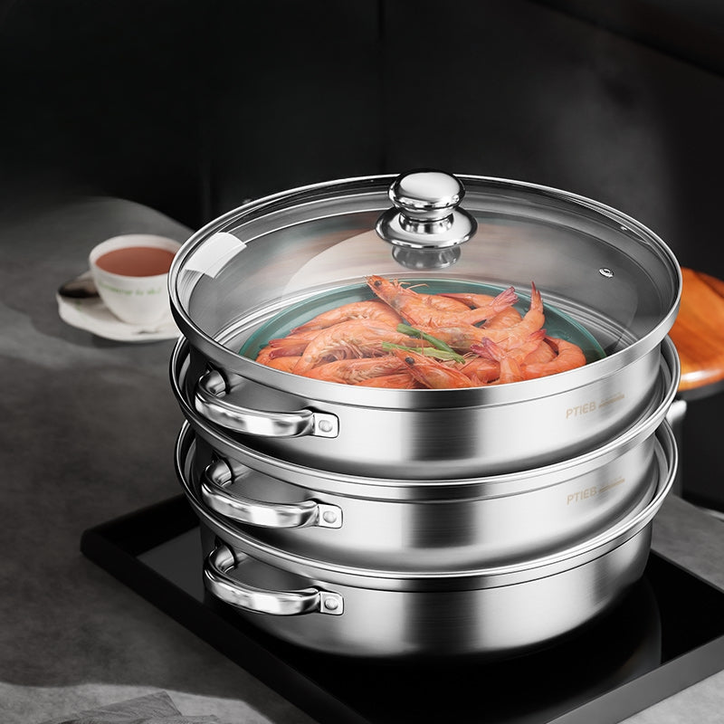3-Tier Food Steamer Basket Set