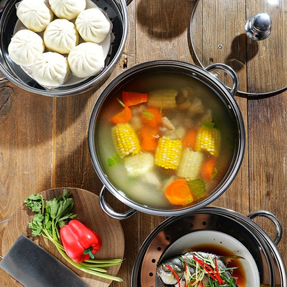 3-Tier Food Steamer Basket Set