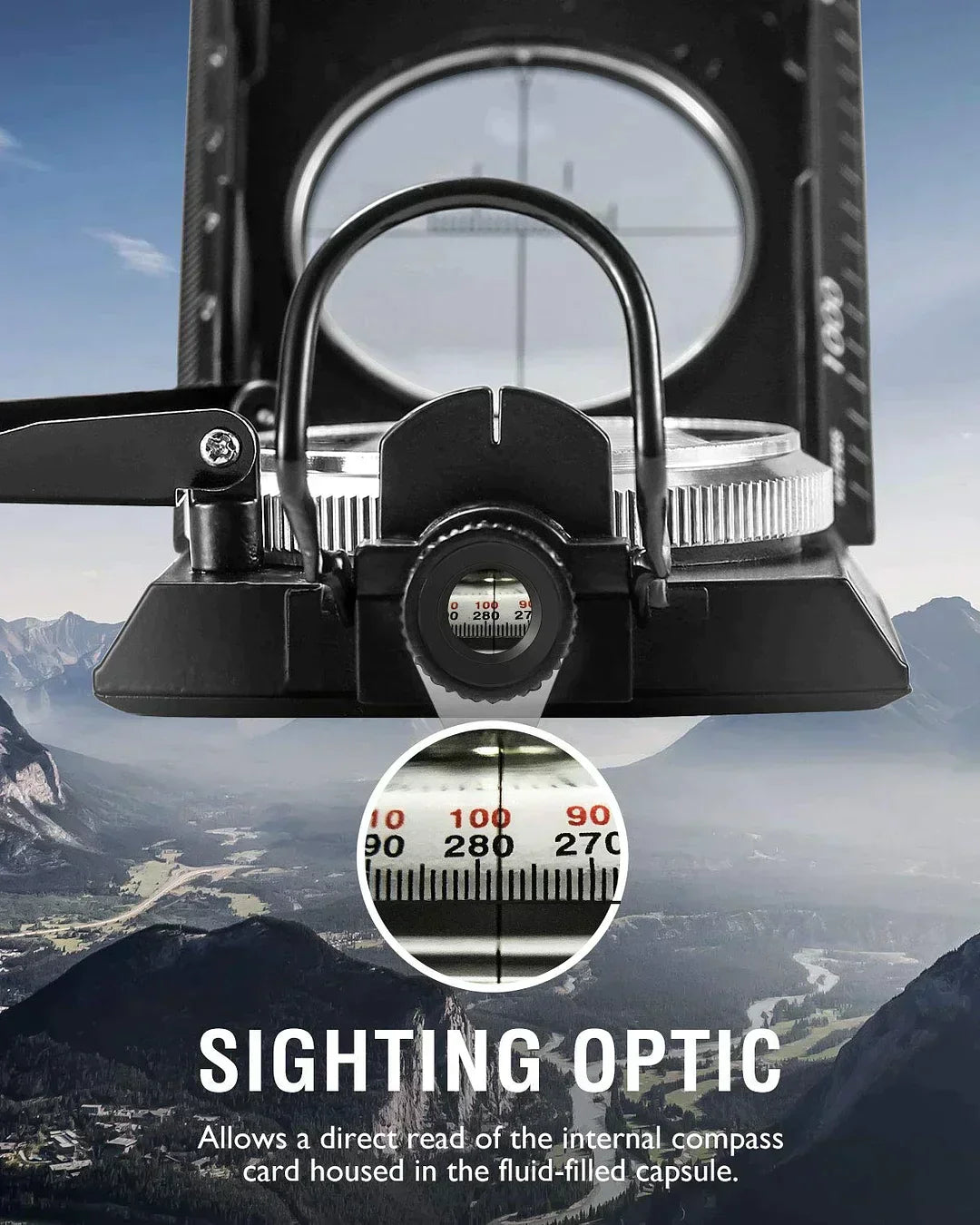 Tough Waterproof Hiking Compass with Inclinometer