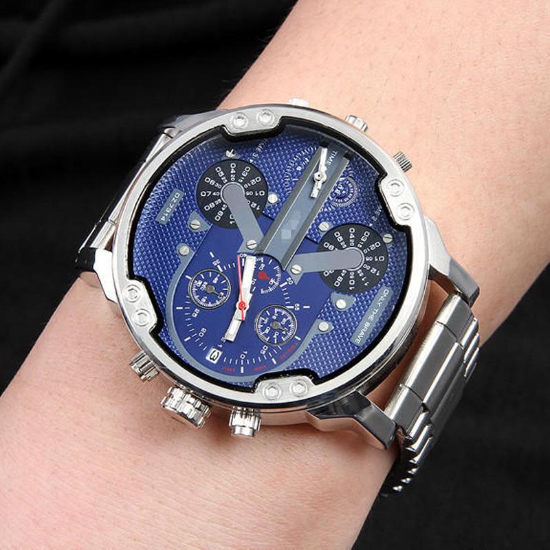 Modern Stainless Steel Quartz Chrono Watch