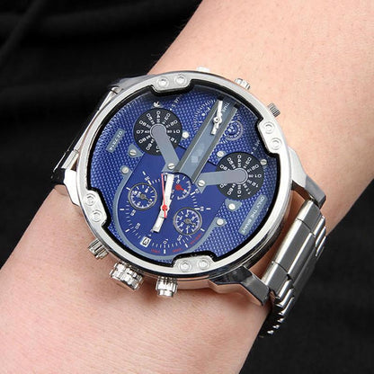 Modern Stainless Steel Quartz Chrono Watch