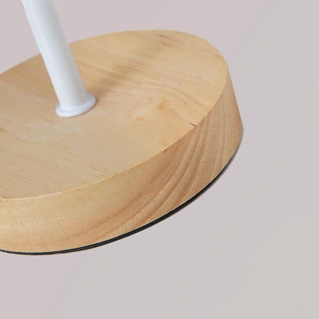 Rustic Wooden Cone Shape LED Desk Lamp
