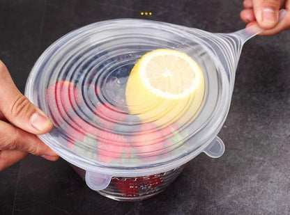 Reusable Silicone Food Covers Set