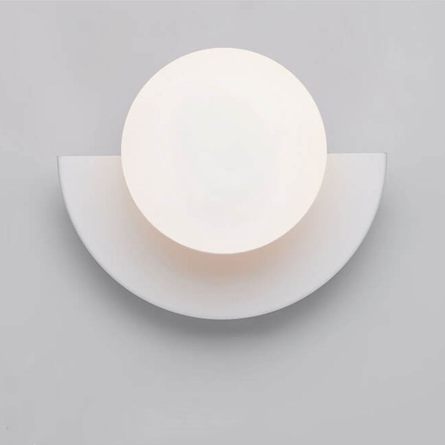Round Glass Pendant Light with Colored Metal Base