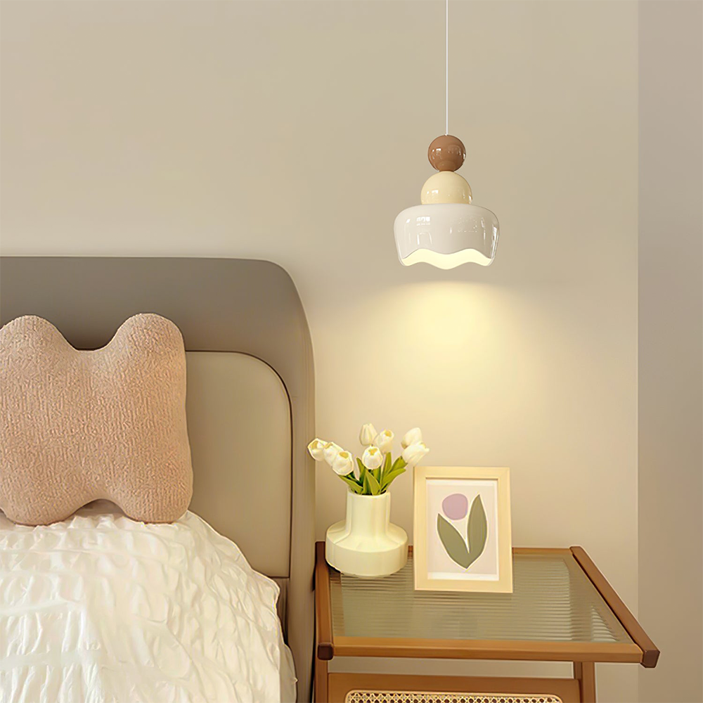 Bright White Hanging Bedside Lamp