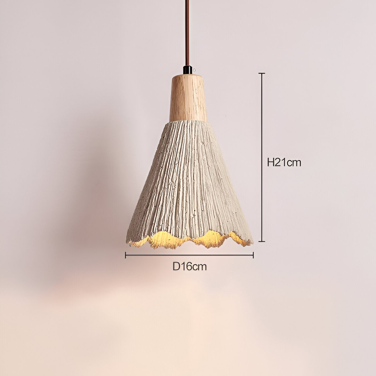 Simple Cream Hanging Pendant Light Fixture