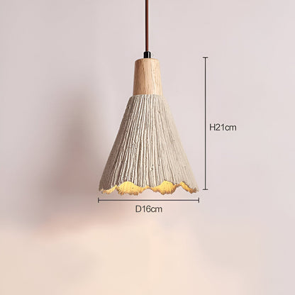 Simple Cream Hanging Pendant Light Fixture