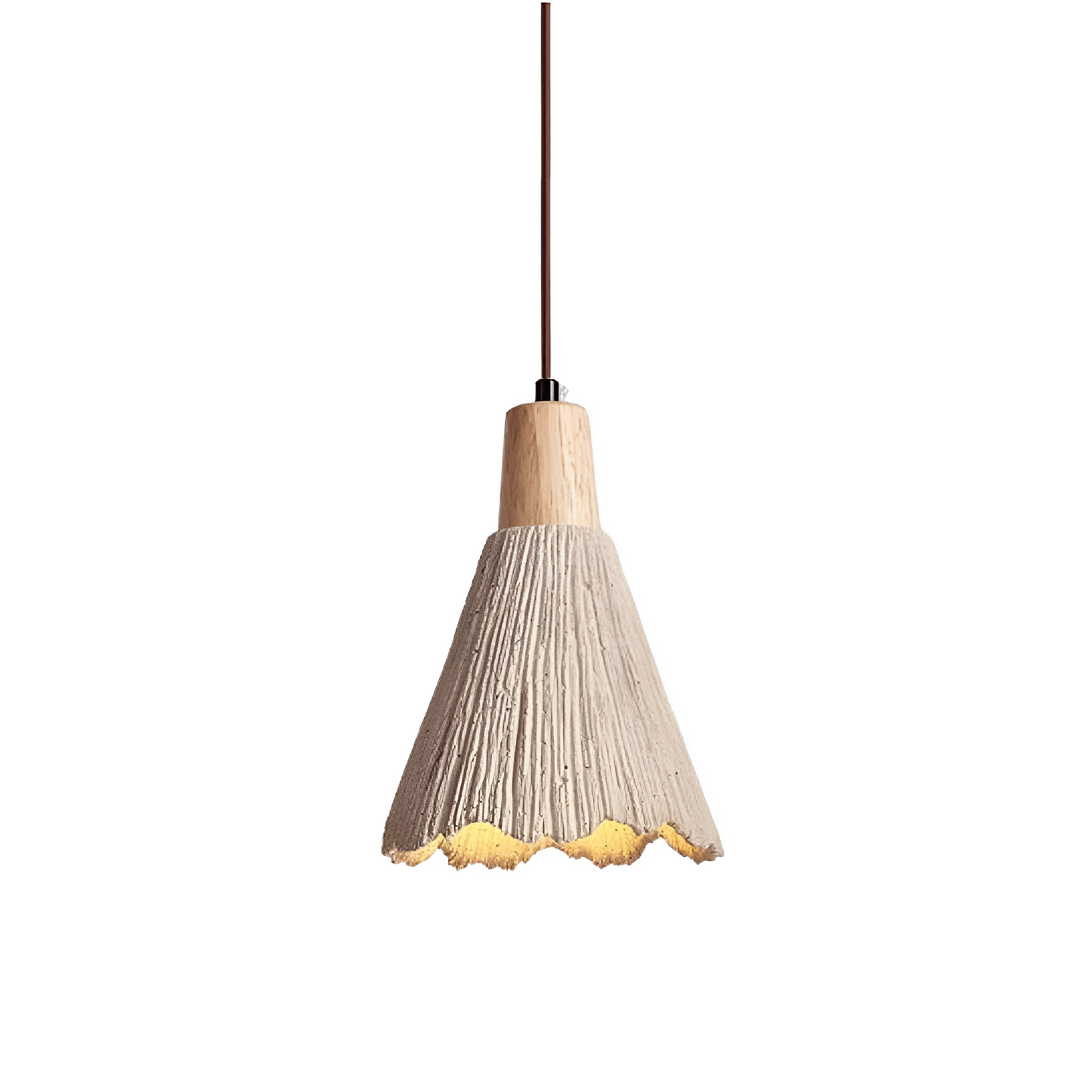 Simple Cream Hanging Pendant Light Fixture