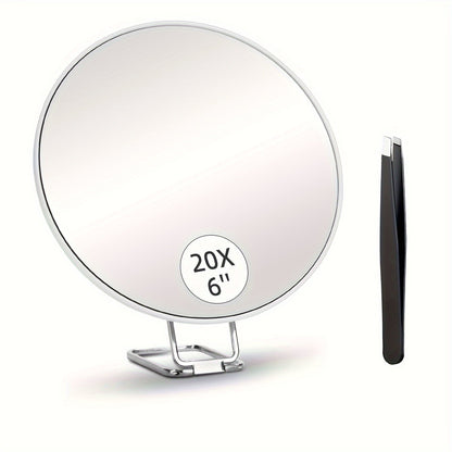 Compact Double Sided Makeup Mirror 20X Magnification