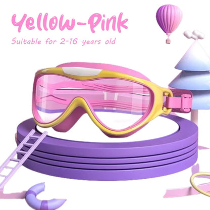 Kids Swimming Goggles Large Frame Waterproof Anti Fog