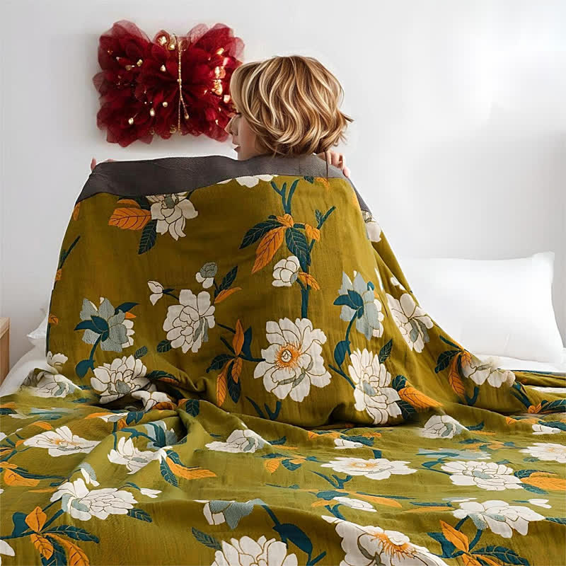 Colorful Floral Reversible Quilt