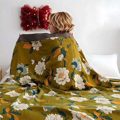 Colorful Floral Reversible Quilt