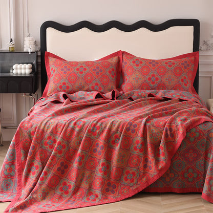 Soft Floral Reversible Quilt for Full Queen King Beds