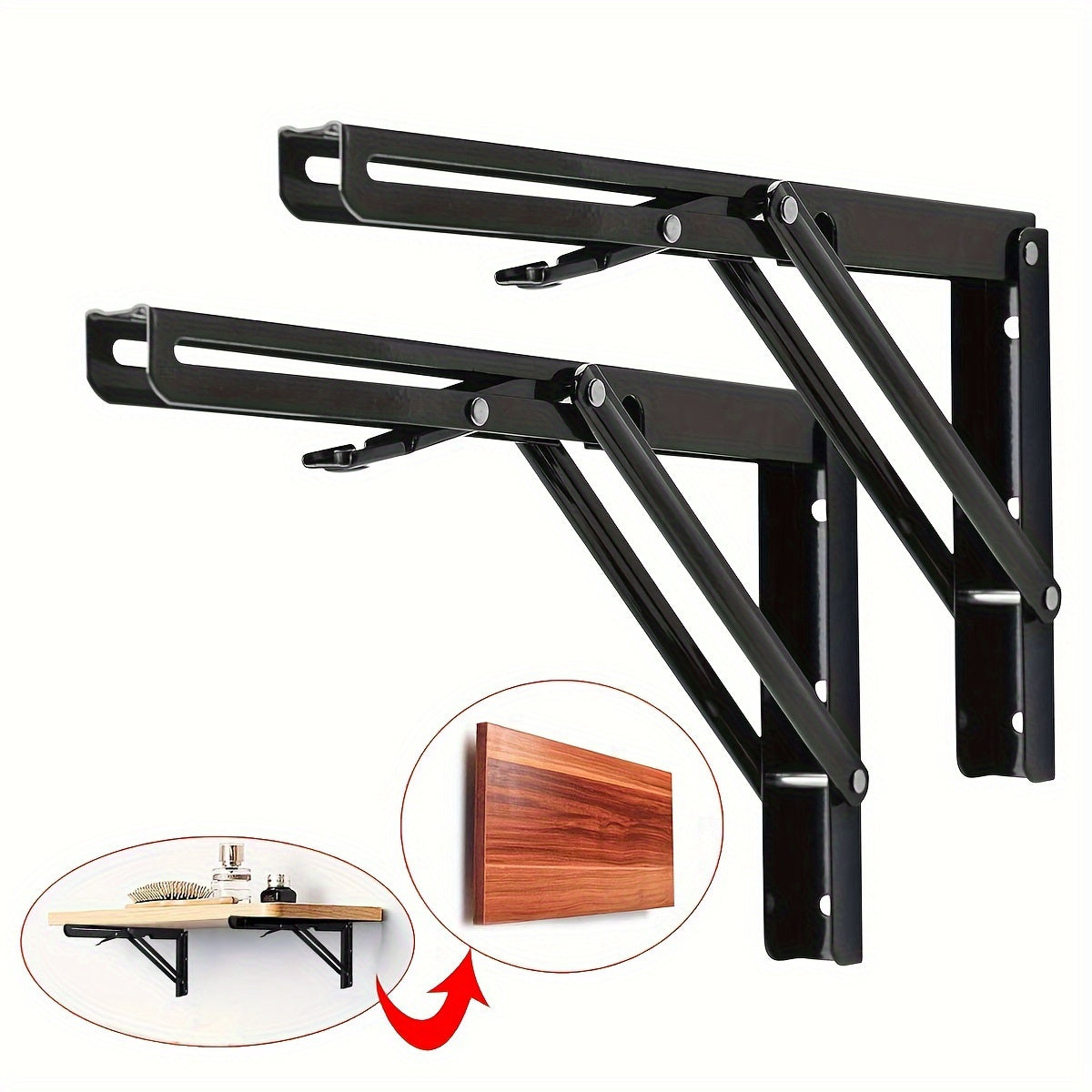 Sturdy Adjustable Metal Shelf Brackets - 2 Pack - Cofik