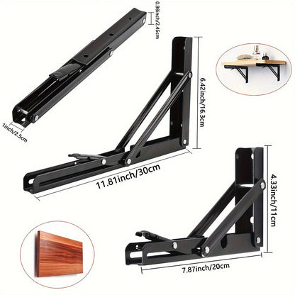 Sturdy Adjustable Metal Shelf Brackets - 2 Pack