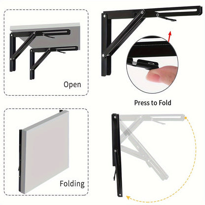 Sturdy Adjustable Metal Shelf Brackets - 2 Pack