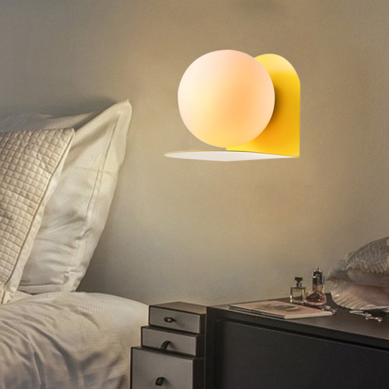 Simple Glass Wall Lamp for Bedroom Study Room
