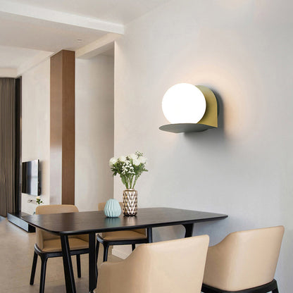 Simple Glass Wall Lamp for Bedroom Study Room