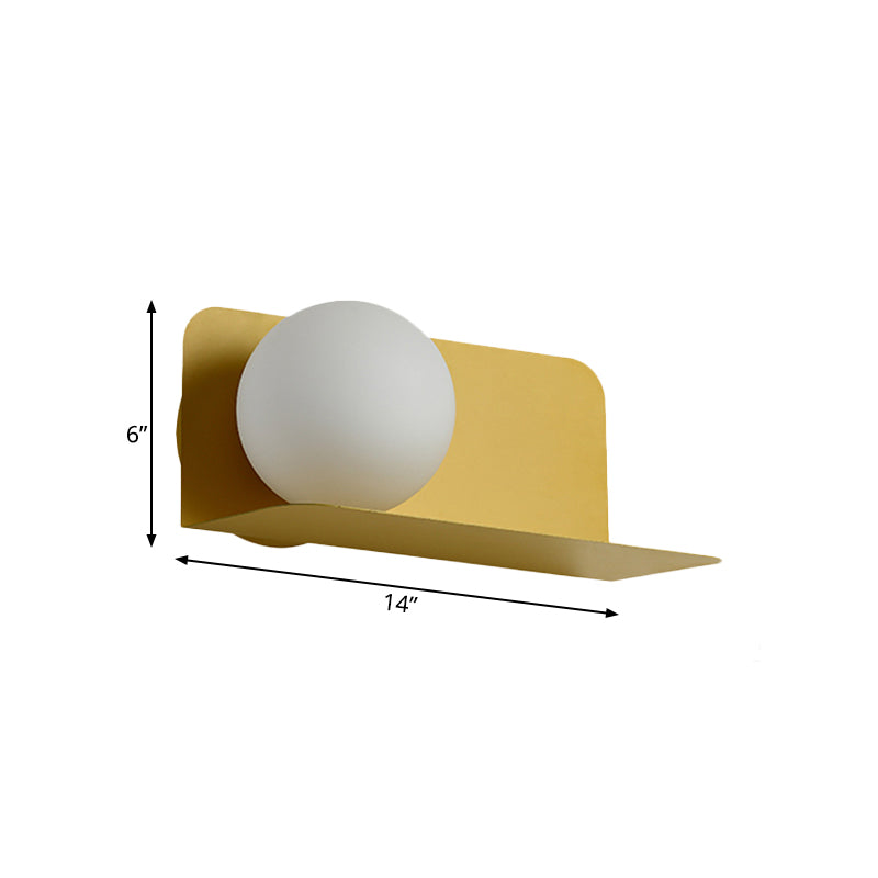 Simple Glass Wall Lamp for Bedroom Study Room