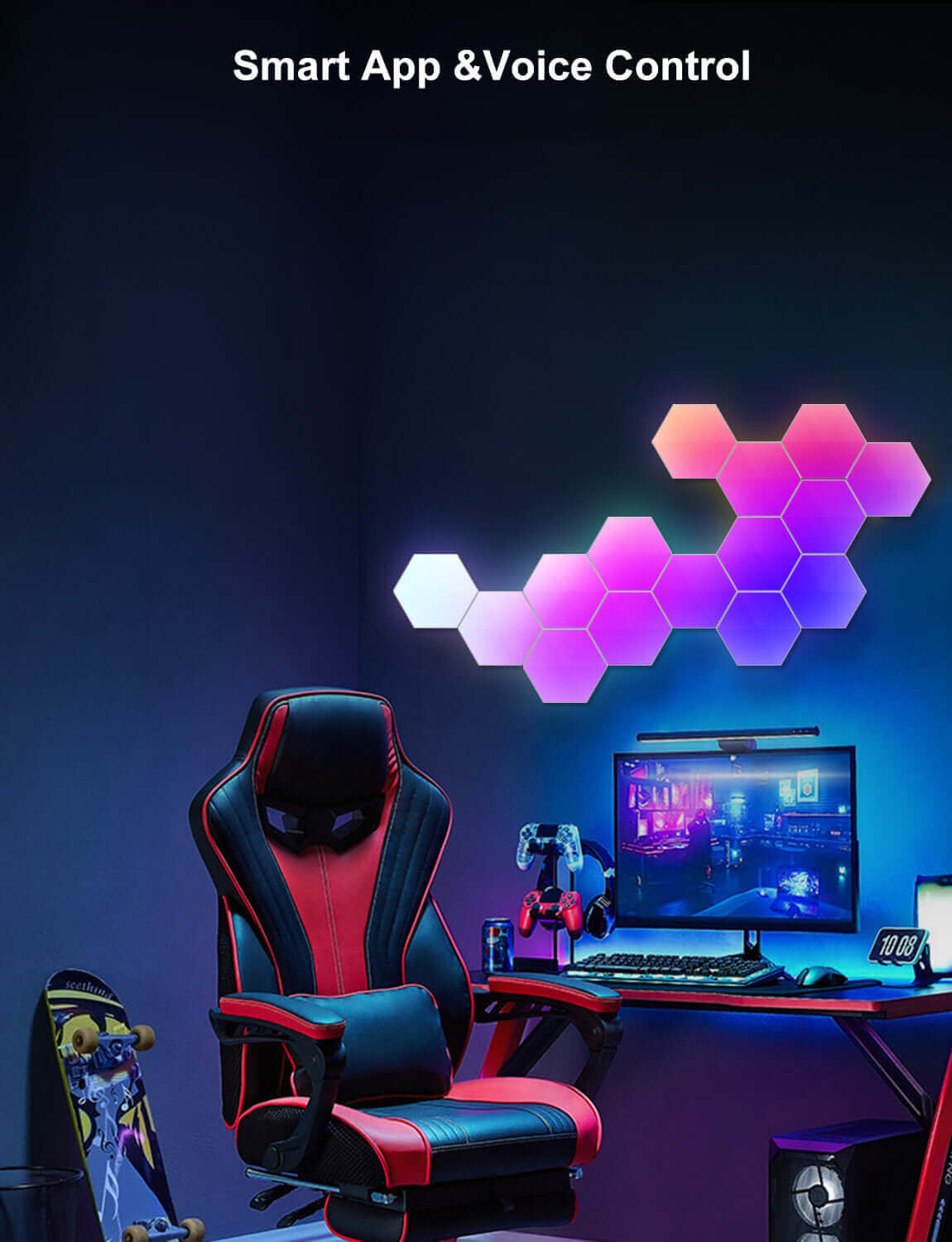 LED Hexagon Smart Table Lamp