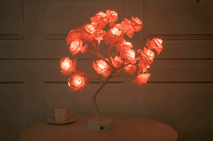Pretty LED Rose Night Light Table Lamp for Bedroom