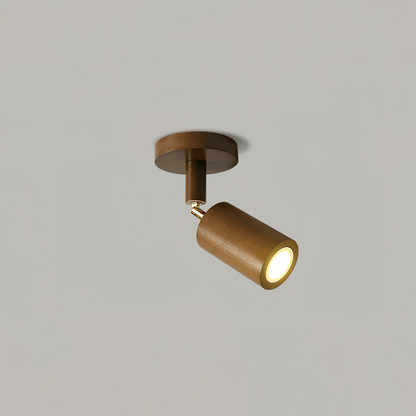 Rustic Wooden Ceiling Track Lighting 4 Light Fixtures
