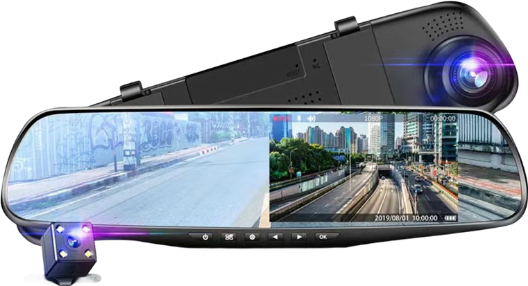Dual Lens Car Camera with Night Vision and HD Recording