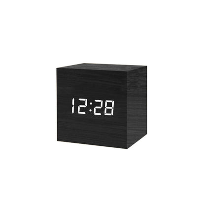Smart Wood LED Digital Alarm Clock with Sound Control - Cofik